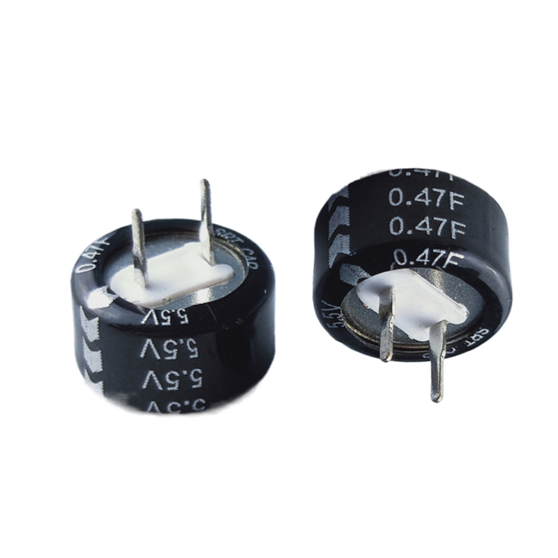Button type double-layer capacitor